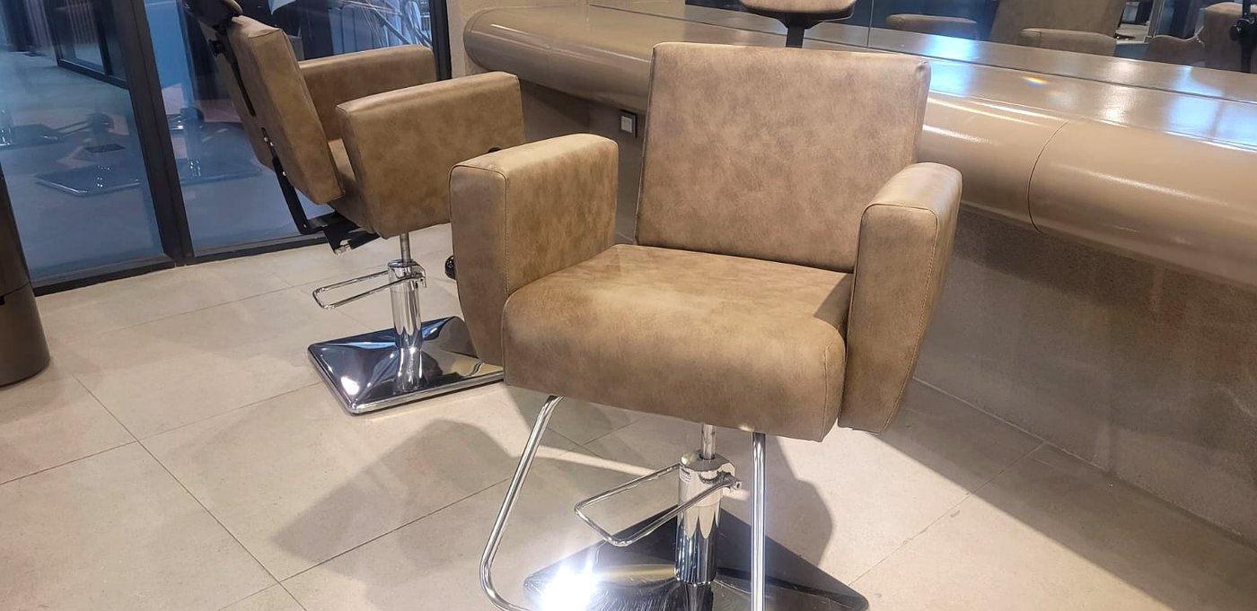 Sillones de peluquería tapizados
